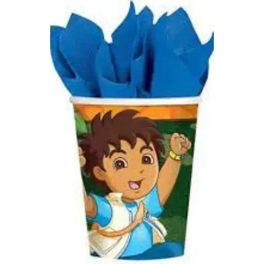 Cups - Go Diego Go! 9oz - 8ct - Partytoyz Inc