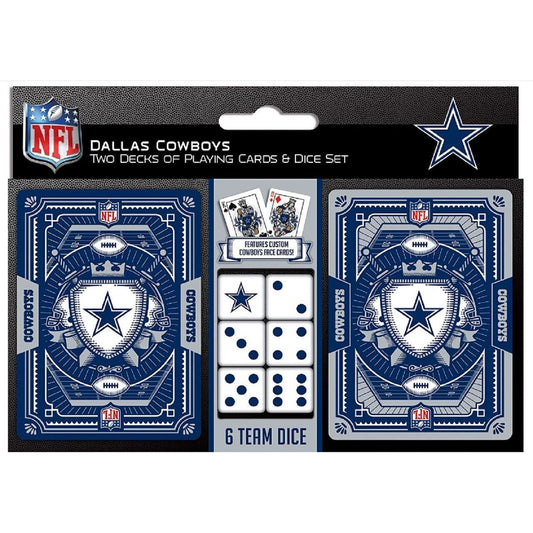 Dallas Cowboys 2pk Cards and Dice Set - Partytoyz Inc