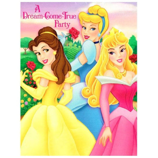 Disney Princess 'Fairy-Tale Friends' Invitations w/ Envelopes (8ct) - Partytoyz Inc