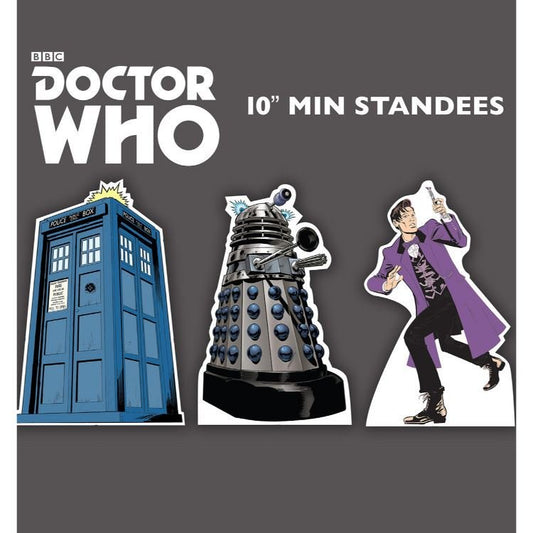 Doctor Who - Set of Three Mini Comic Standups (Tardis, The Doctor and Dalek) Pac - Partytoyz Inc