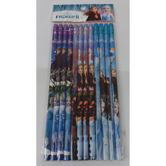 Frozen purple, violeta, blue Wooden Pencil Pack of 12 - Partytoyz Inc