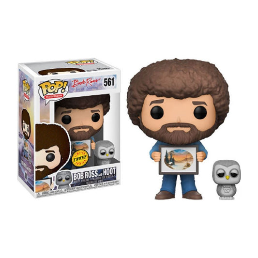 Funko Pop! TV Bob Ross The Joy of Painting Bob Ross w/ Hoot Vinyl Figure Chase T - Partytoyz Inc