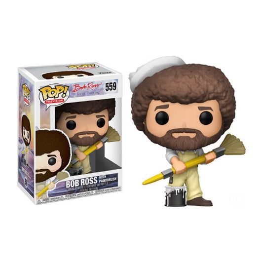 Funko Pop! TV Bob Ross The Joy of Painting Bob Ross w/ Paintbrush Vinyl Figure T - Partytoyz Inc