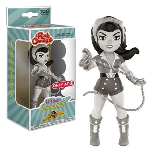 Funko Rock Candy - DC Bombshells - Wonder Woman - Black White - Vinyl Collectibl - Partytoyz Inc