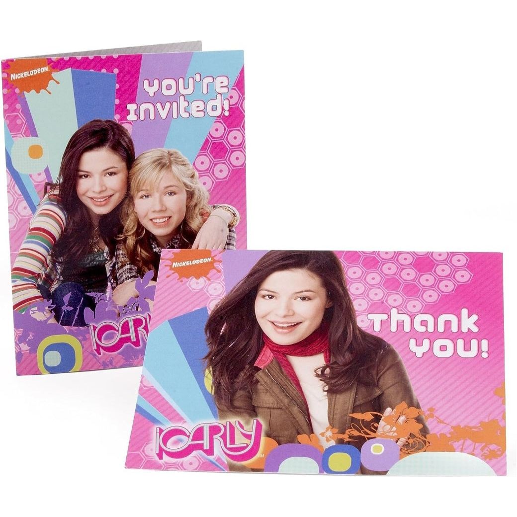iCarly Pack of 8 Invitations with Thank You Cards - Partytoyz Inc