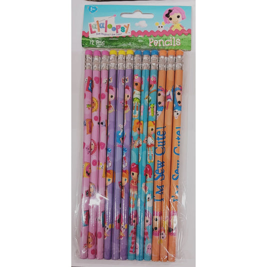 Lalaloopsy Light-pink/Purple/Light-blue/Orange Wooden Pencils Pack of 12 - Partytoyz Inc