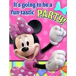 Minnie Mouse Party Invitations - Minnie Invitations - 8 Count - Partytoyz Inc