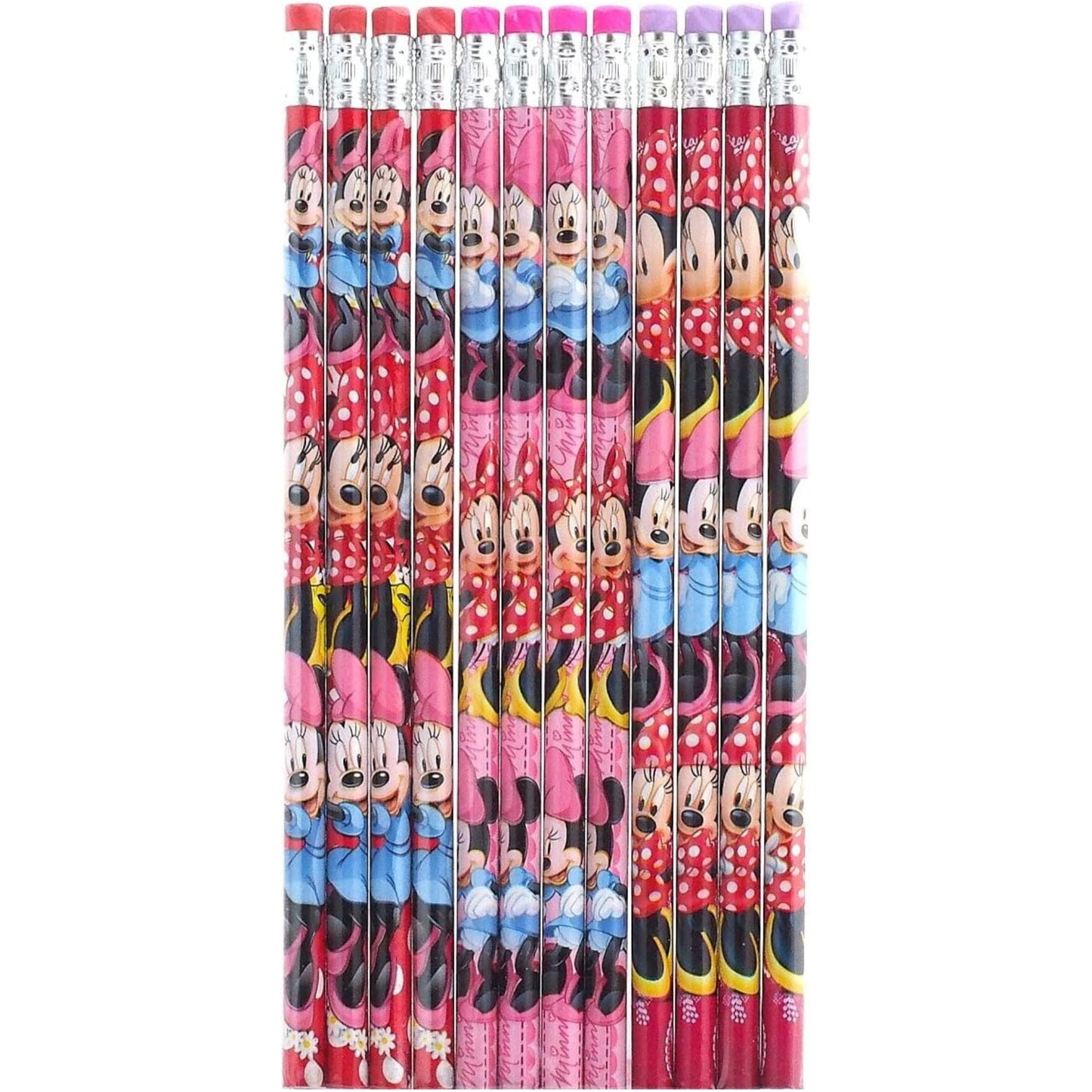 Minnie Mouse Pink/Red Wooden Pencils Pack of 12Partytoyz Inc