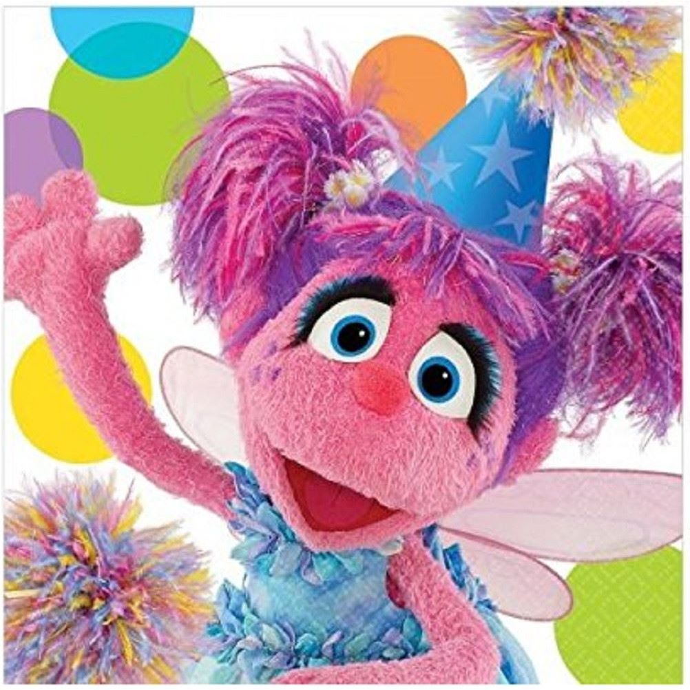 Napkins - Abby Cadabby - Large - Paper - 2Ply - 16ct - 13 X 13 in - Sesame Stree - Partytoyz Inc