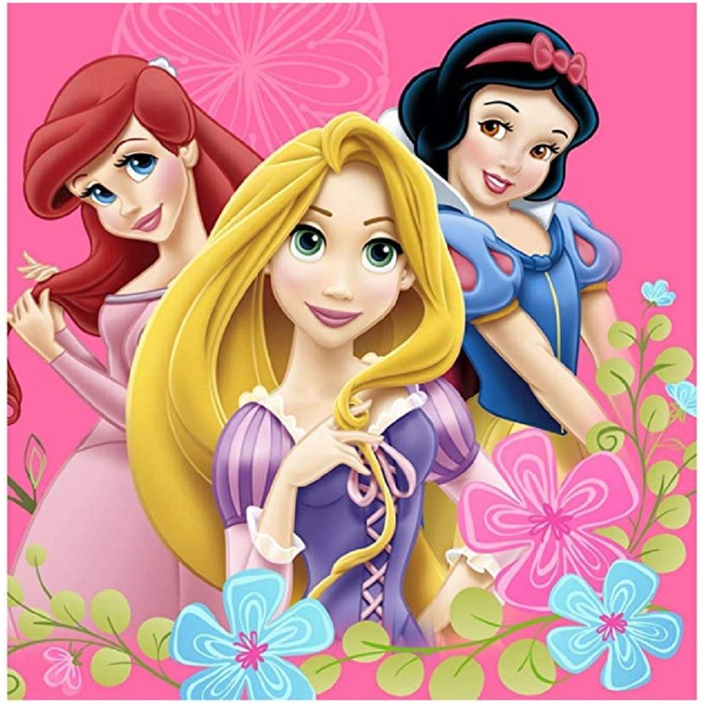 Napkins - Disney Princess - Large - Paper - 2Ply - 16ct - 13 X 13 in - Fanciful - Partytoyz Inc