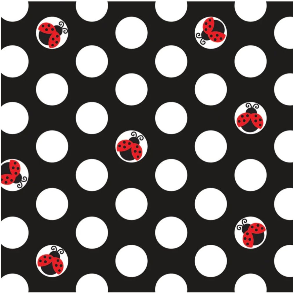 Napkins - Ladybug - Small - Paper - 2Ply - 16ct - 10 X 10 in - Partytoyz Inc