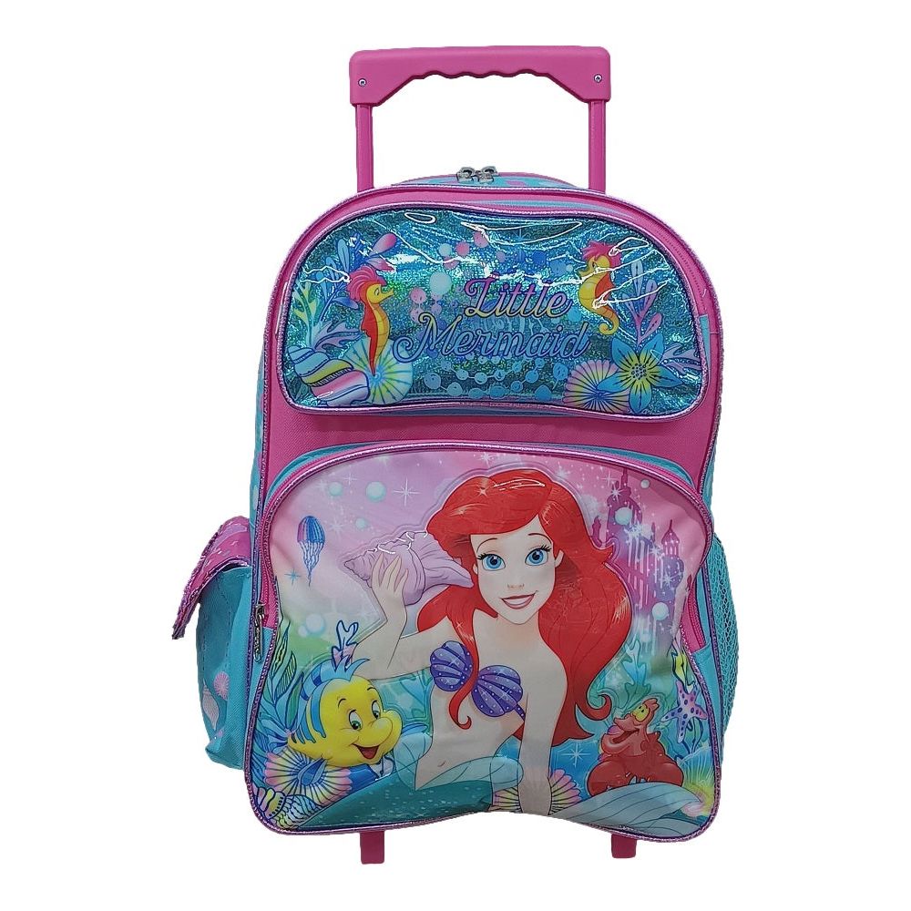 Rolling Backpack - Disney - Little Mermaid 16" - Partytoyz Inc