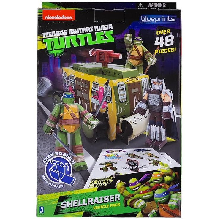 Shellraiser Vehicle Pack: 48-Piece Teenage Mutant Ninja Turtles Papercraft Playset - Partytoyz Inc