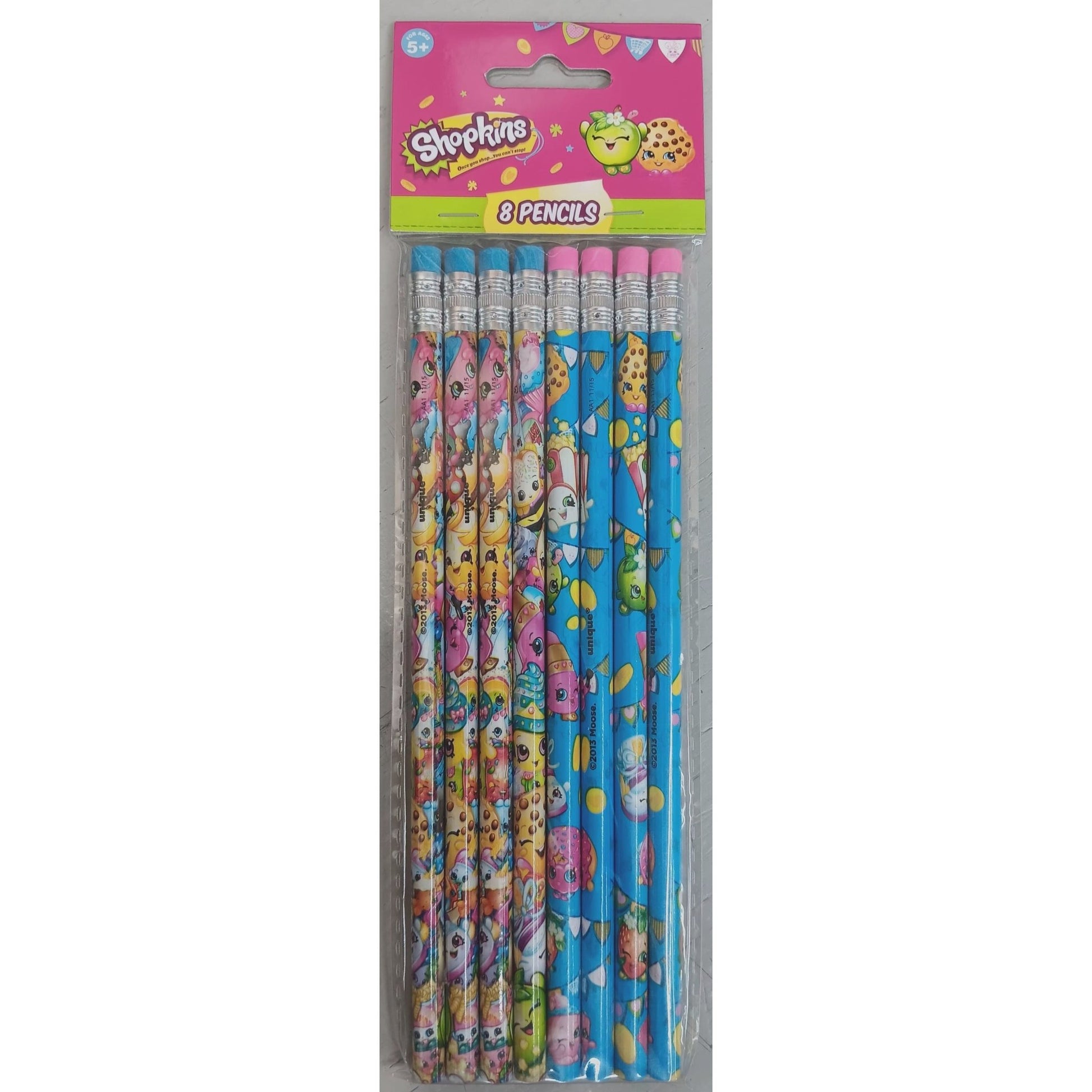 Shopkins Wooden Pencils Pack of 8 - Partytoyz Inc