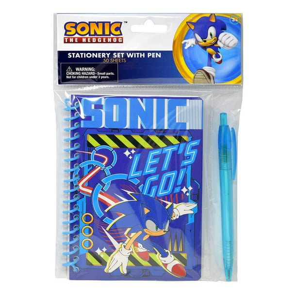 Sonic the hedgehog, stationary set with pen - Partytoyz Inc