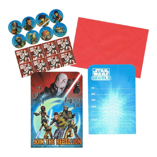 Star Wars Rebels Pack of 8 InvitationsPartytoyz Inc