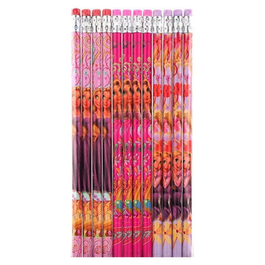 Tangled Rapunzel Pink/Hot Pink/Light Pink Wooden Pencils Pack of 12Partytoyz Inc