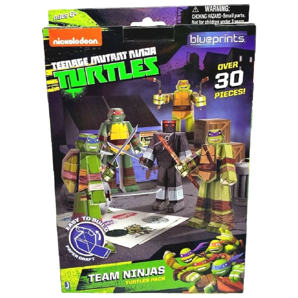 Teenage Mutant Ninja Turtles TMNT Blueprints 30 Piece Papercraft Set - Partytoyz Inc
