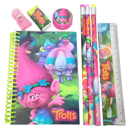 Trolls Poppy Stationary Set 6pc Favor set - Partytoyz Inc