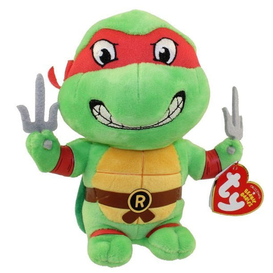 TY Beanie Baby - RAPHAEL Red Mask (Teenage Mutant Ninja Turtles) Plush 10" - Partytoyz Inc